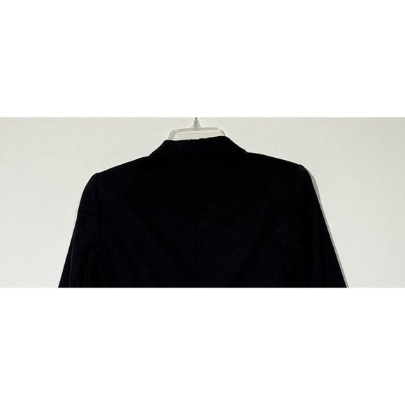 Massimo Dutti Classic Black Wool One-Button Career Blazer Jacket - Picture 5 of 12
